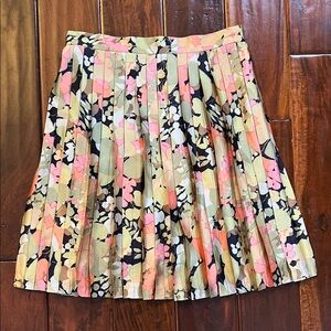 Molly Bracken Multicolor Floral Pleated Skirt